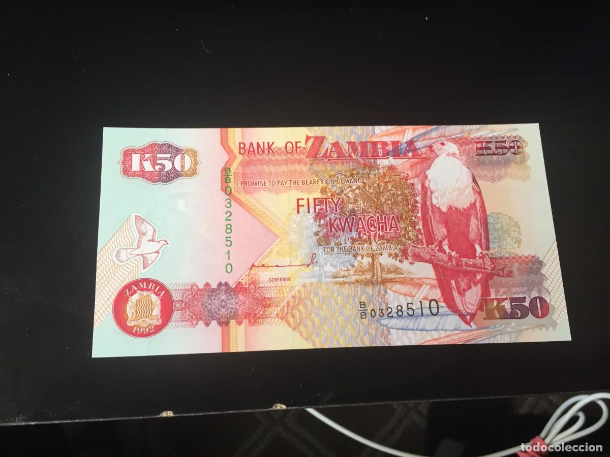 Billetes extranjeros: BILLETE DE 50 KWACHAS SC DE ZAMBIA - VER LAS FOTOS MIRAR TODOS MIS LOTES DE BILLETES