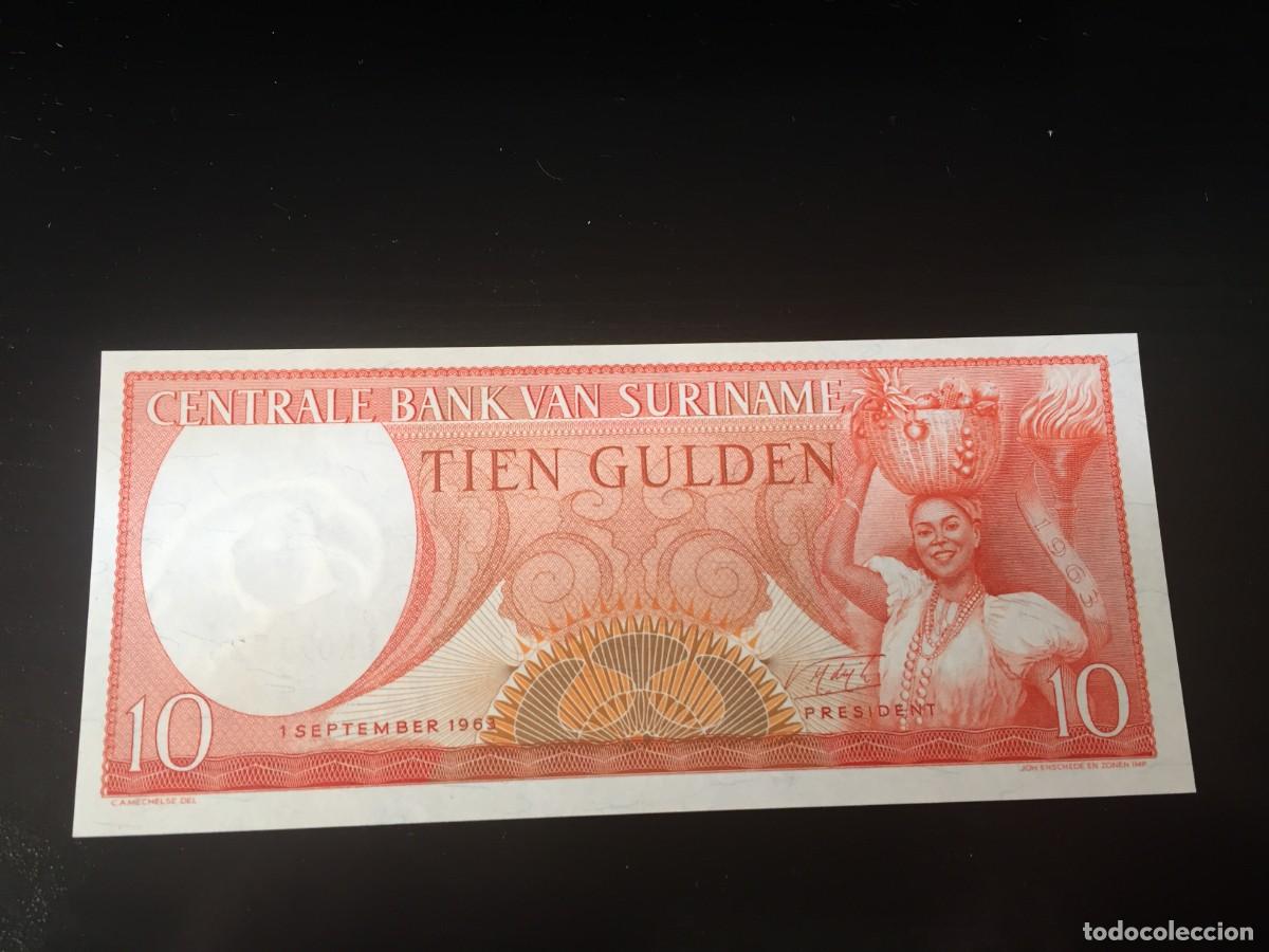 Billetes extranjeros: BILLETE DE 10 GULDEN SC DE SURINAM A&Ntilde;O 1963 - VER LAS FOTOS MIRAR TODOS MIS LOTES DE BILLETES