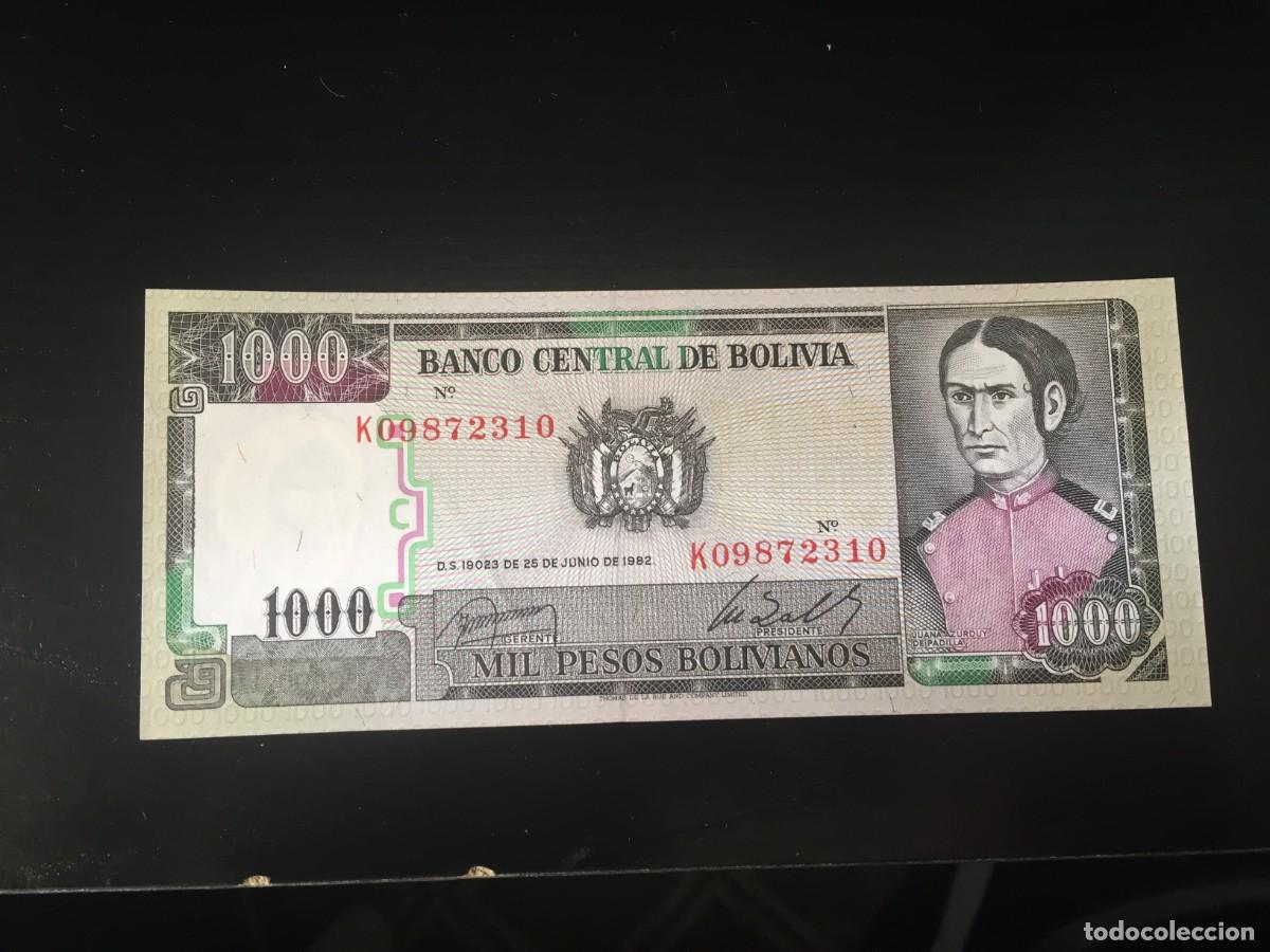 Billetes extranjeros: BILLETE DE 1000 PESOS SC DE BOLIVIA A&Ntilde;O 1982 - VER LAS FOTOS MIRAR TODOS MIS LOTES DE BILLETES