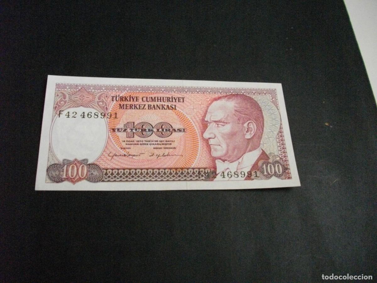 Billetes extranjeros: BILLETE DE 100 LIRAS SC DE TURQU&Iacute;A A&Ntilde;O 1970- VER LAS FOTOS MIRAR TODOS MIS LOTES DE BILLETES
