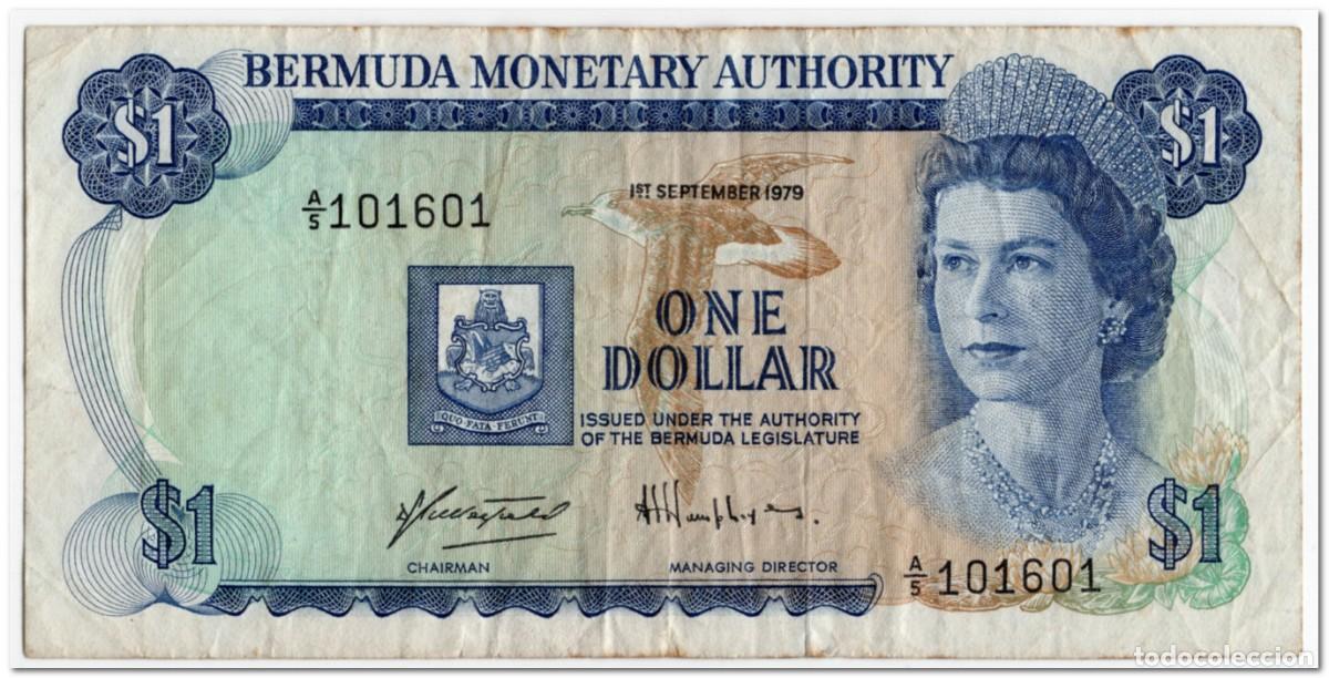 Billetes extranjeros: BERMUDA,1 DOLLAR,1979,P.28b,aF