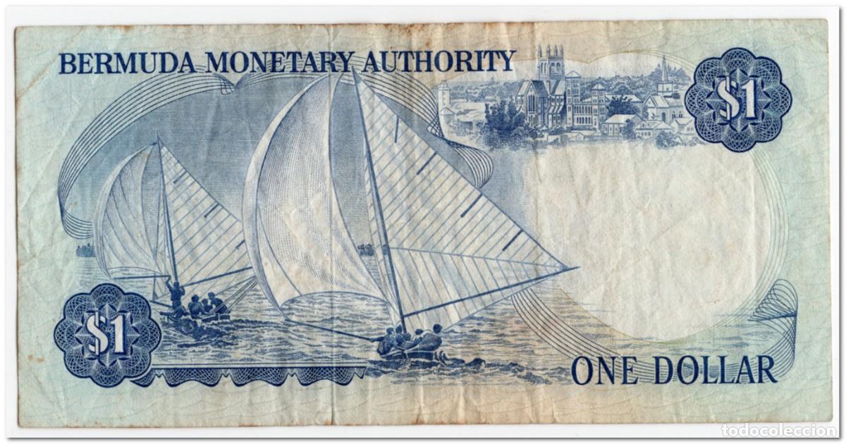Billetes extranjeros: BERMUDA,1 DOLLAR,1979,P.28b,aF - Foto 2