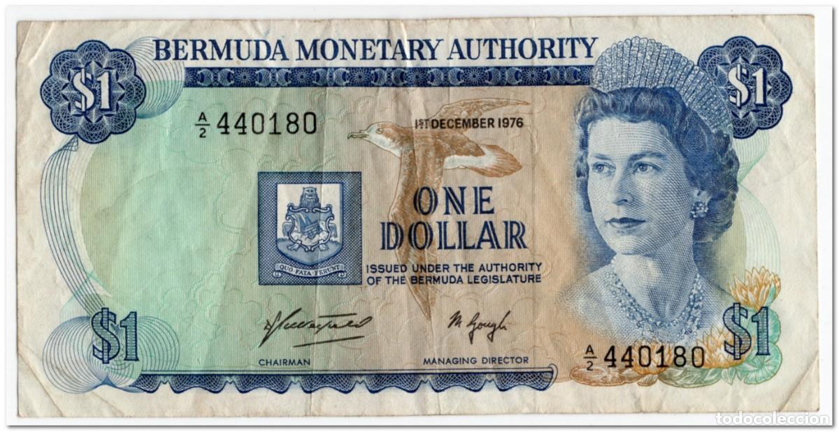 Billetes extranjeros: BERMUDA,1 DOLLAR,1976,P.28a,F+