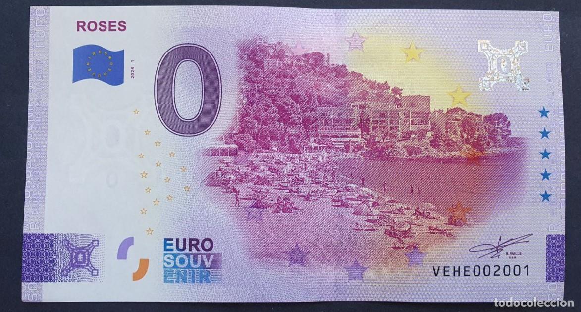 Billetes extranjeros: BILLETE 0 Euro Souvenir Espa&ntilde;a: VEHE 2024-1 ROSES