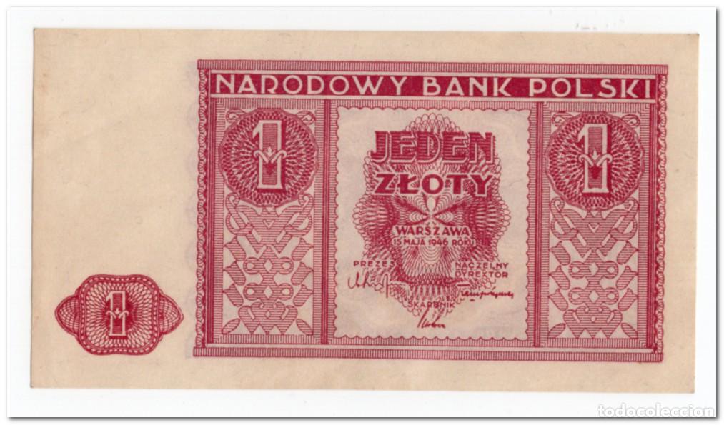 Billetes extranjeros: POLAND,1 ZLOTYCH,1946,P.123,AU-UNC