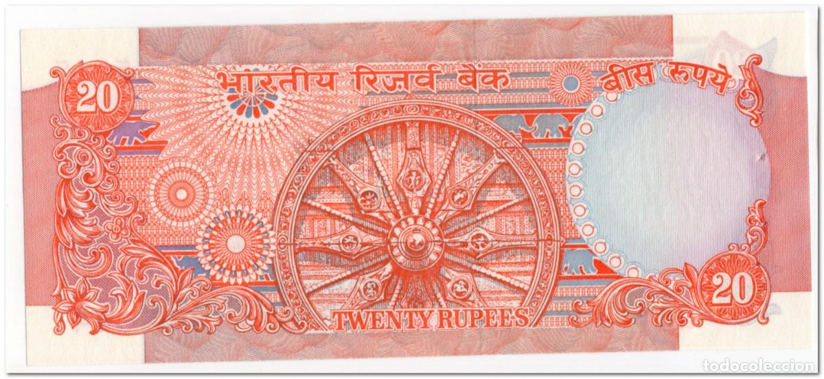 Billetes extranjeros: INDIA,20 RUPEES,ND,P.82i,UNC - Foto 2