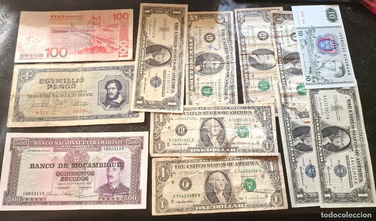 Billetes extranjeros: LOTE 12 BILLETES ESTADOS UNIDOS Y MUNDO |SOLO ACEPTO PAYPAL| BILLETE 1 5 10 DOLARES Y OTROS LEER