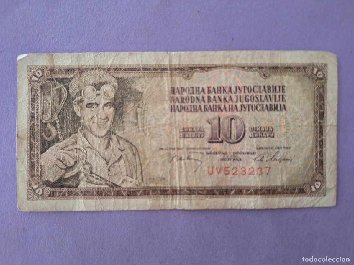 Billetes extranjeros: BILLETE 10 DINAR BELGRADO YUGOSLAVIA A&Ntilde;O 1968