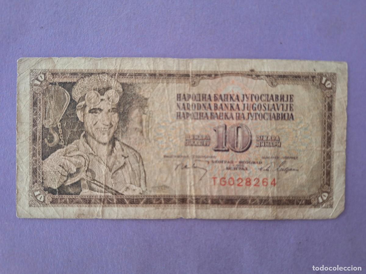 Billetes extranjeros: BILLETE 10 DINAR BELGRADO YUGOSLAVIA A&Ntilde;O 1968