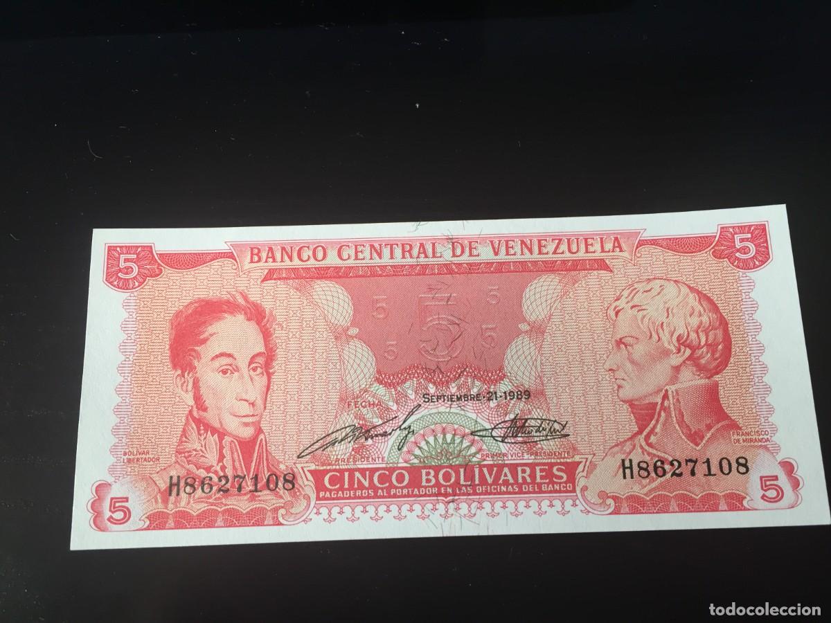 Billetes extranjeros: BILLETE DE 5 BOL&Iacute;VARES SC DE VENEZUELA A&Ntilde;O 1989- EL DE LAS FOTOS VER TODOS MIS LOTES DE BILLETES