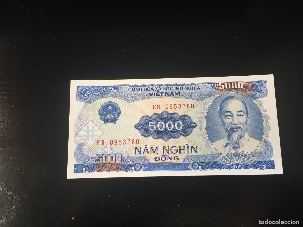 Billetes extranjeros: BILLETE DE 5000 DONG SC DE VIETNAM - EL DE LAS FOTOS VER TODOS MIS LOTES DE BILLETES