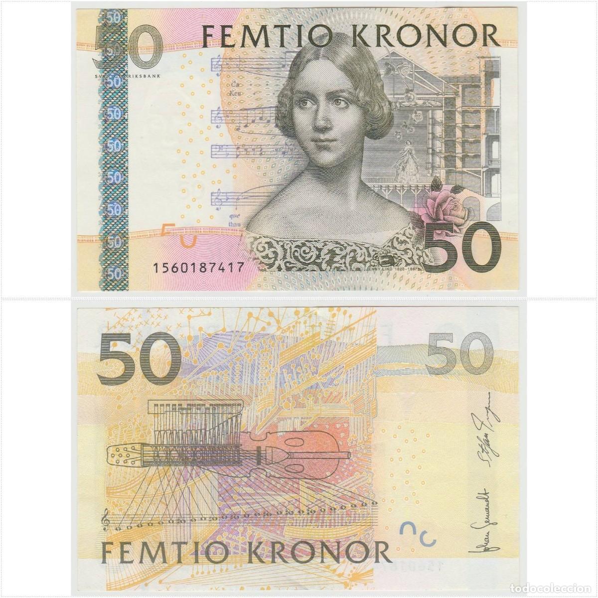Billetes extranjeros: Suecia 50 Coronas 2001 Pick 62a n/s 1560187417 Sin Circular (el de la foto)