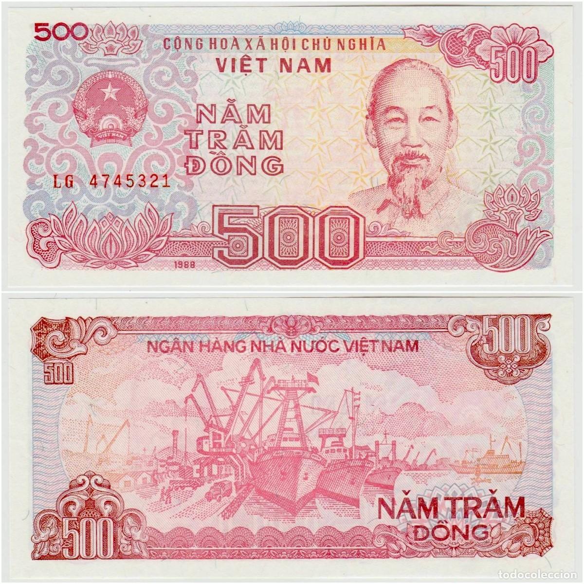 Billetes extranjeros: Vietnam 500 Dong 1988 Sin Circular
