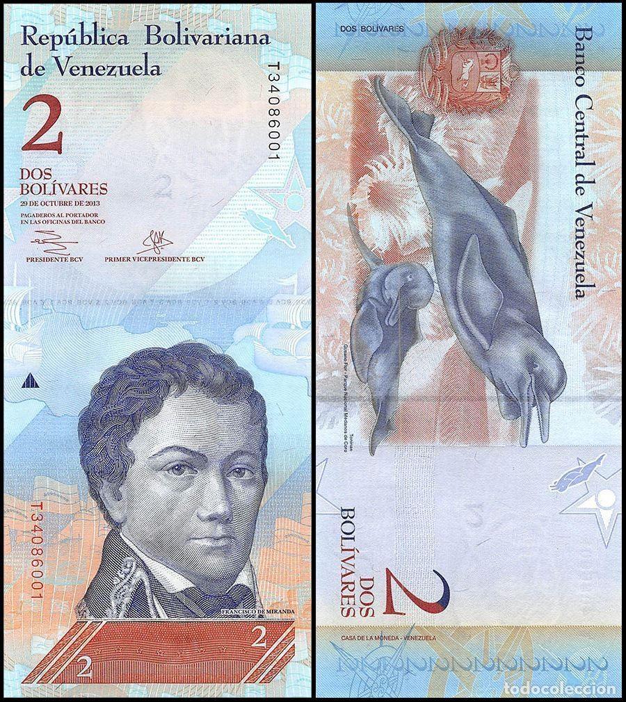 Billetes extranjeros: Venezuela 2 Bol&iacute;vares 2012 Sin Circular
