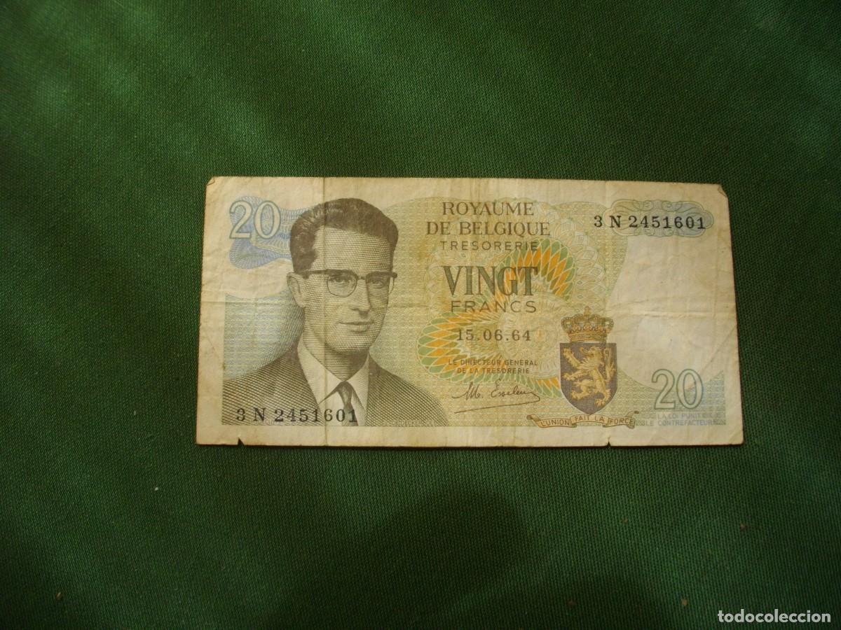 Billetes extranjeros: BILLETE DE 20 FRANCOS BC DE B&Eacute;LGICA A&Ntilde;O 1964 - EL DE LAS FOTOS VER TODOS MIS LOTES DE BILLETES