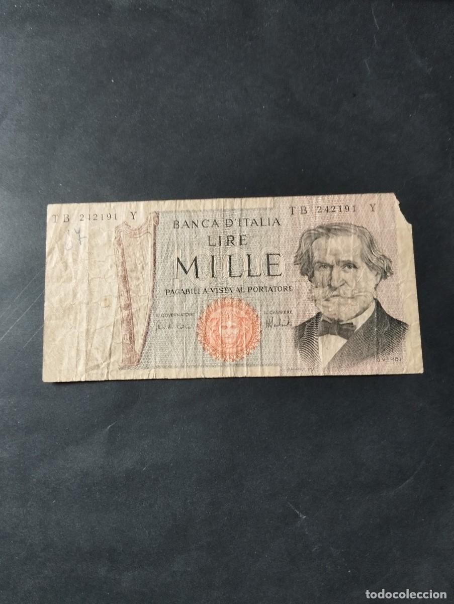 Billetes extranjeros: BILLETE DE 1000 LIRAS USADO DE ITALIA -EL DE LAS FOTOS VER TODOS MIS LOTES DE BILLETES