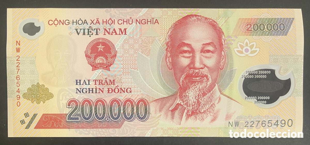 Billetes extranjeros: CMC VIETNAM 200000 DONG 2022 PICK 123 SC