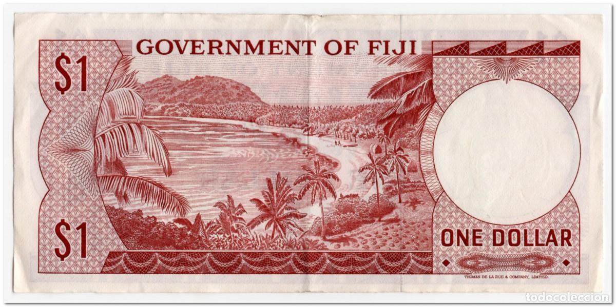 Billetes extranjeros: FIJI,1 DOLLAR,1971,P.65b,VF+ - Foto 2