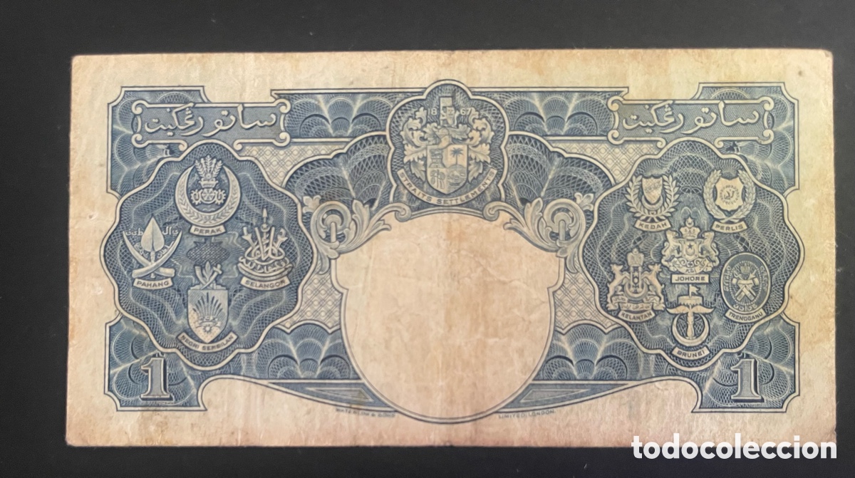 Billetes extranjeros: CMC MALAYA 1 DOLAR 1941 PICK 11 BC - Foto 2