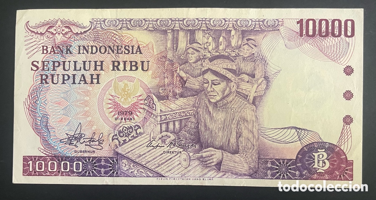 Billetes extranjeros: CMC INDONESIA 10000 RUPIAS 1979 PICK 118 EBC