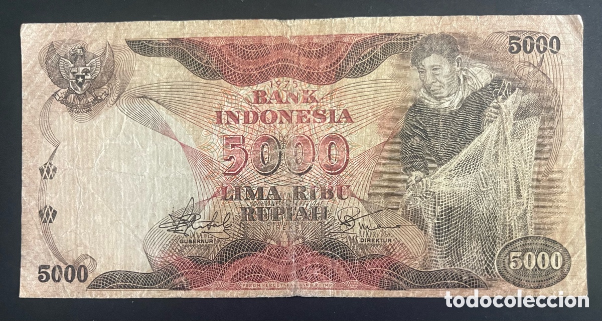 Billetes extranjeros: CMC INDONESIA 5000 RUPIAS 1975 PICK 114 BC-
