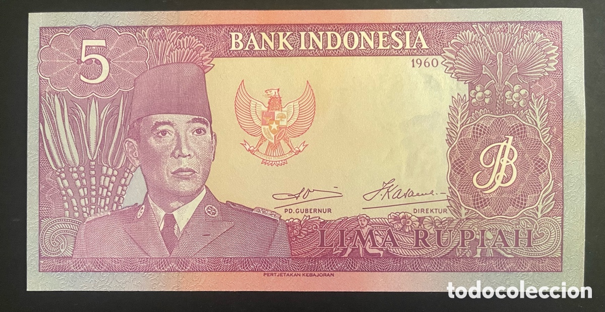 Billetes extranjeros: CMC INDONESIA 5 RUPIAS 1960 PICK 82 SC