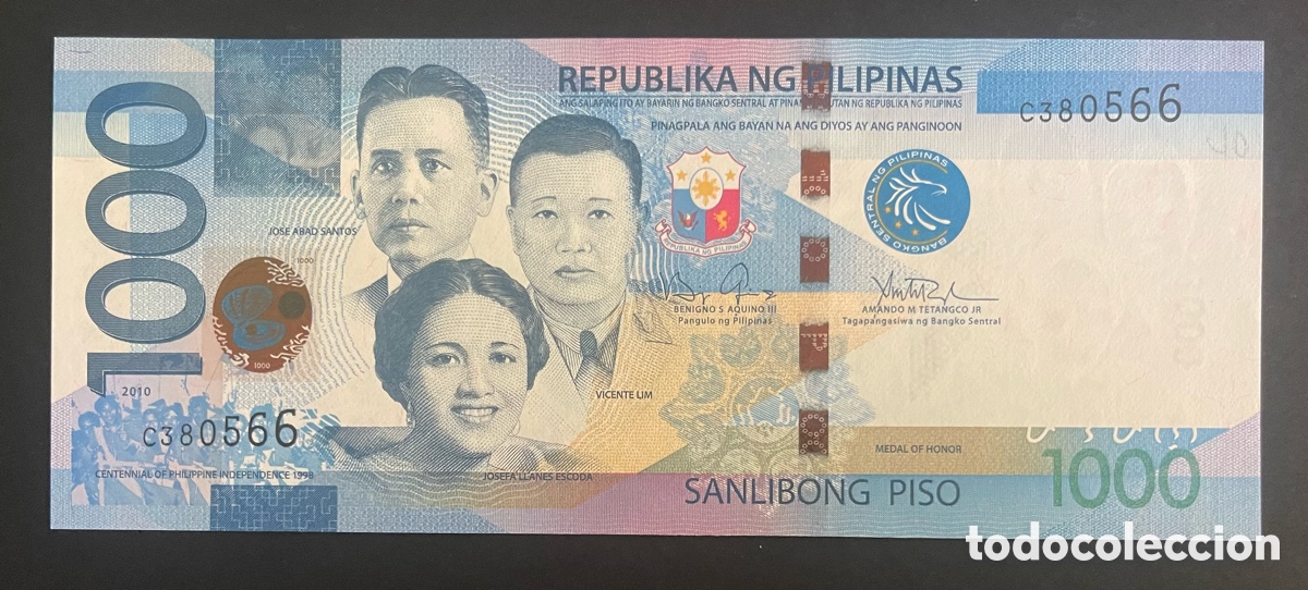 Billetes extranjeros: CMC FILIPINAS (PHILIPPINES) 1000 PISO 2010 PICK 211-A SC