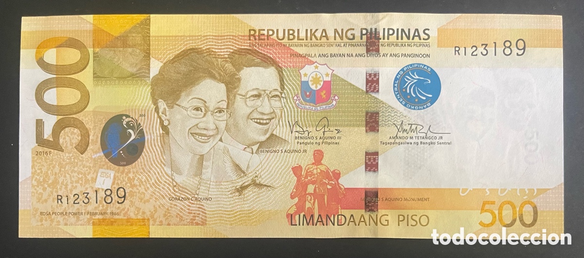 Billetes extranjeros: CMC FILIPINAS (PHILIPPINES) 500 PISO 2016 PICK 211-A SC