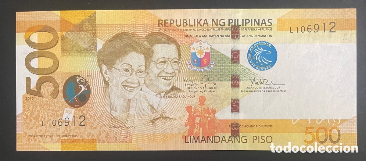 Billetes extranjeros: CMC FILIPINAS (PHILIPPINES) 500 PISO 2013 PICK 210-A SC