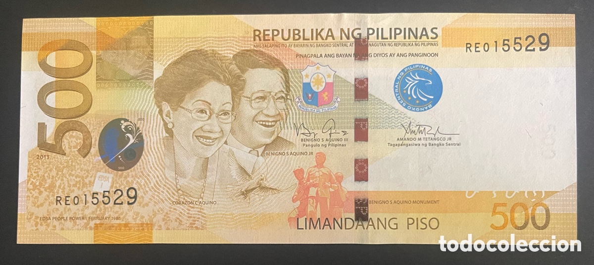 Billetes extranjeros: CMC FILIPINAS (PHILIPPINES) 500 PISO 2013 PICK 210-A SC
