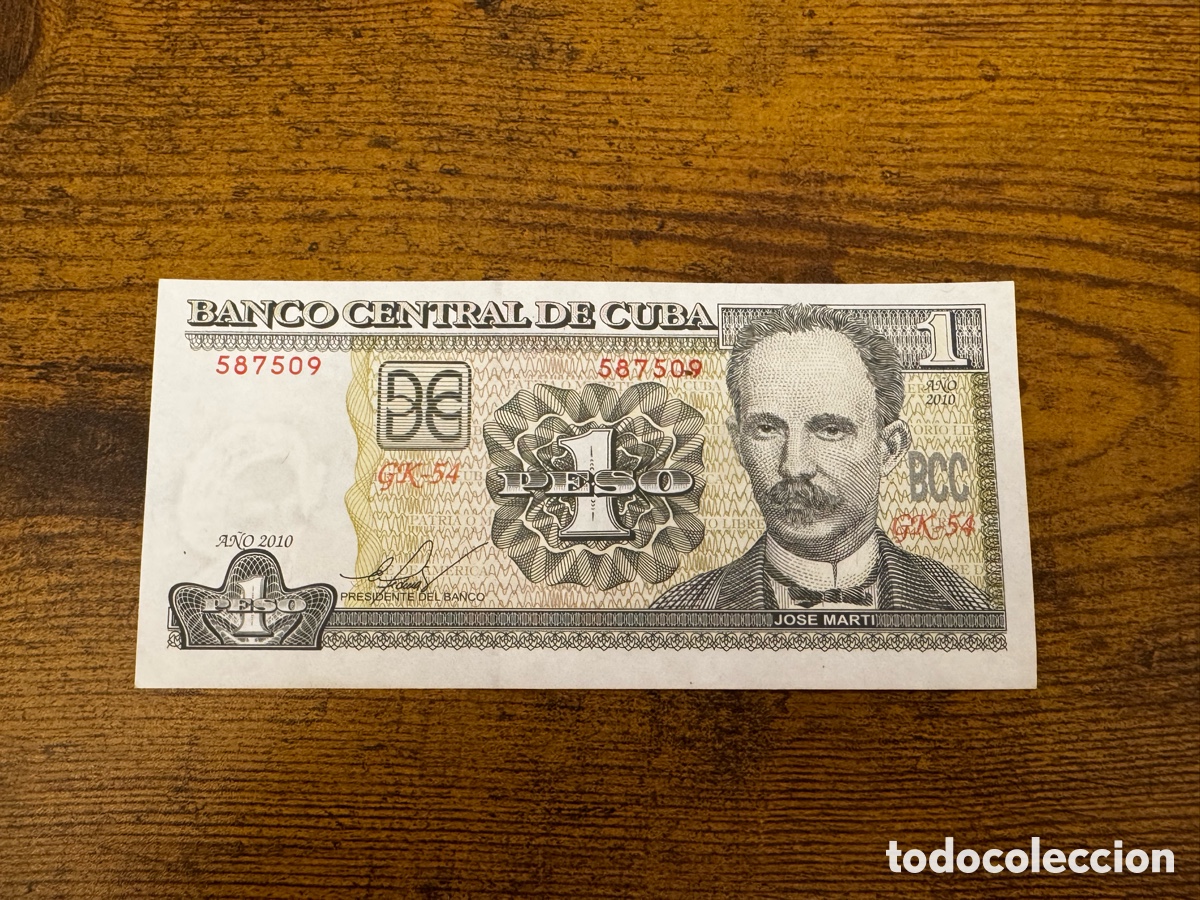 Billetes extranjeros: Billete de 1 peso 2010 Cuba. SC