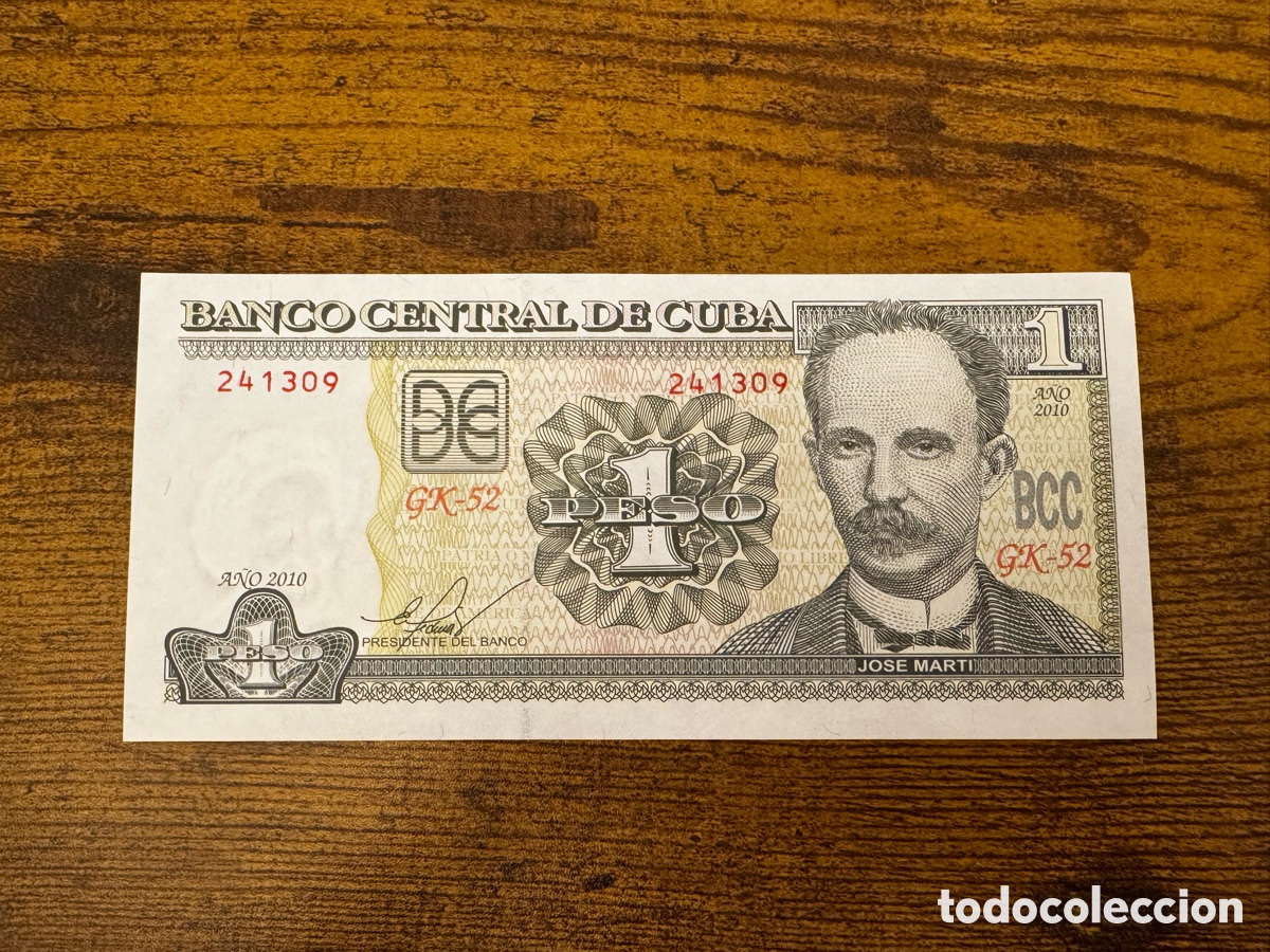 Billetes extranjeros: Billete de 1 peso 2010 Cuba. SC