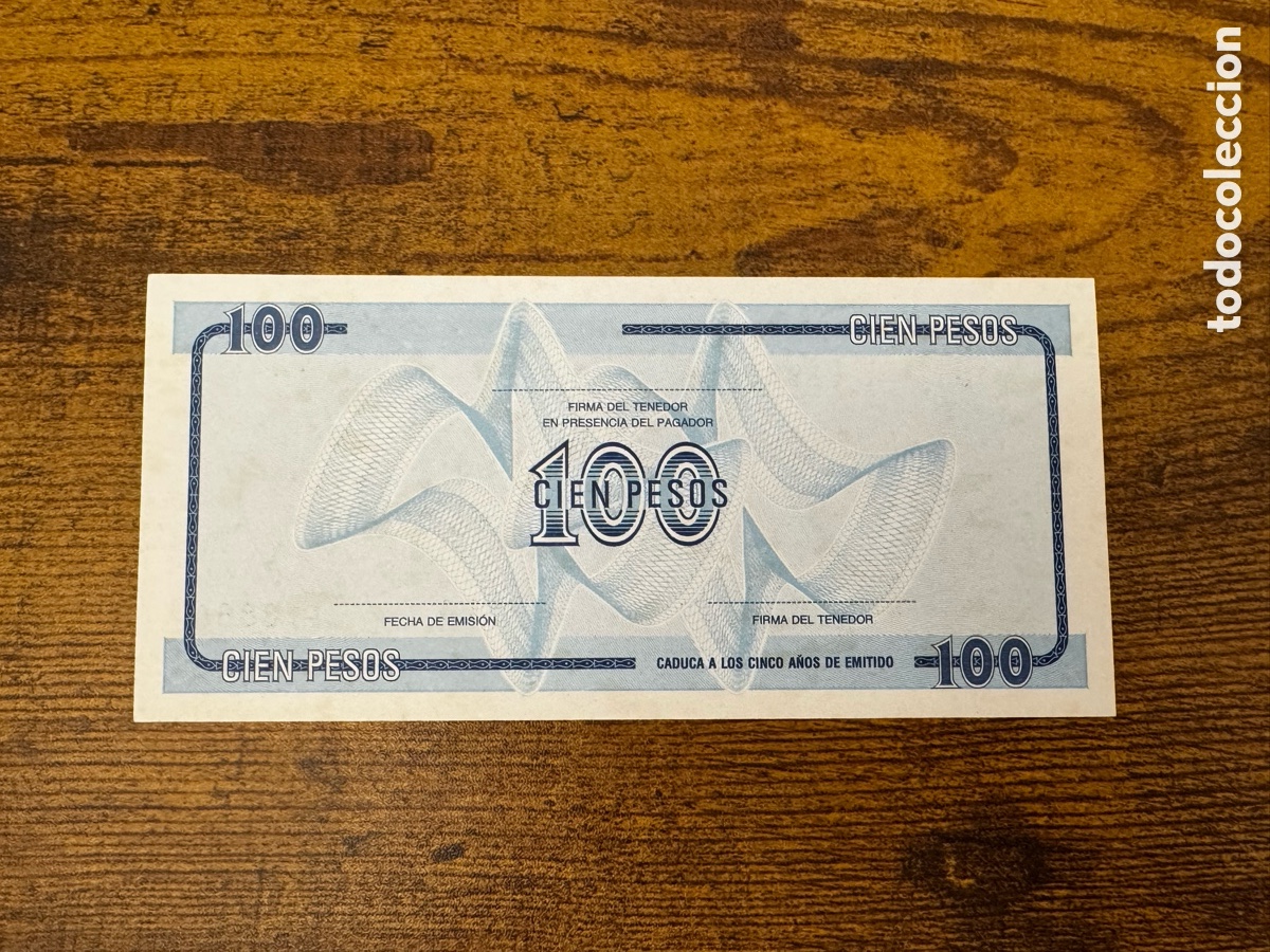 Billetes extranjeros: Certificado de divisas de 100 pesos. Cuba. SC - Foto 2