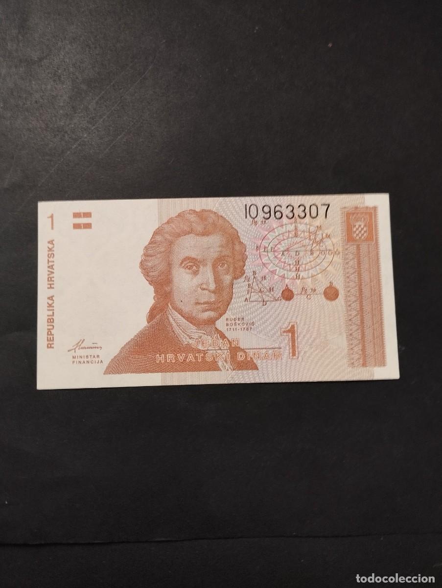 Billetes extranjeros: BILLETE DE 1 DINAR SC DE CROACIA -EL DE LAS FOTOS VER TODOS MIS LOTES DE BILLETES