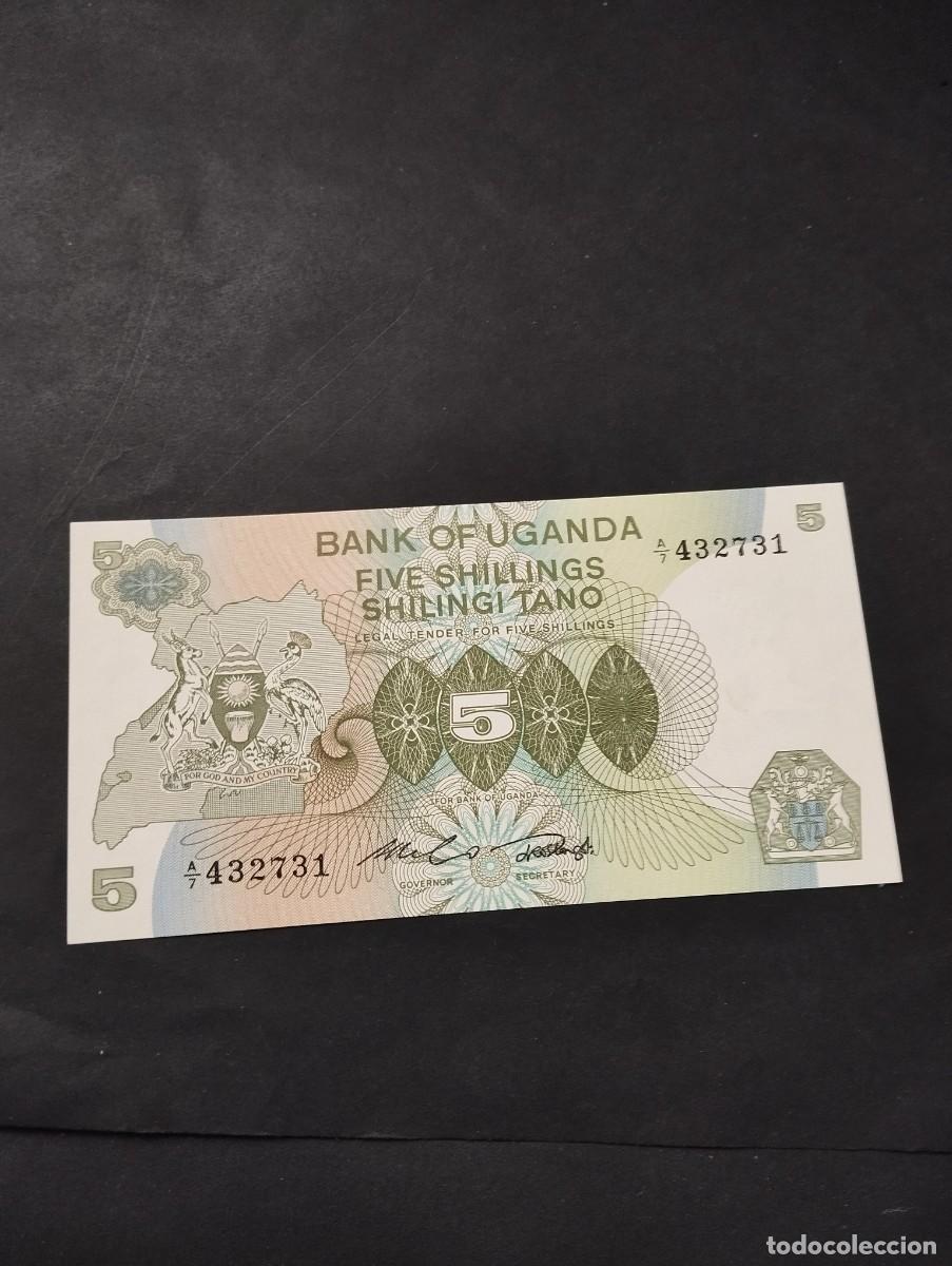 Billetes extranjeros: BILLETE DE 5 SHILLINGS SC DE UGANDA -EL DE LAS FOTOS VER TODOS MIS LOTES DE BILLETES