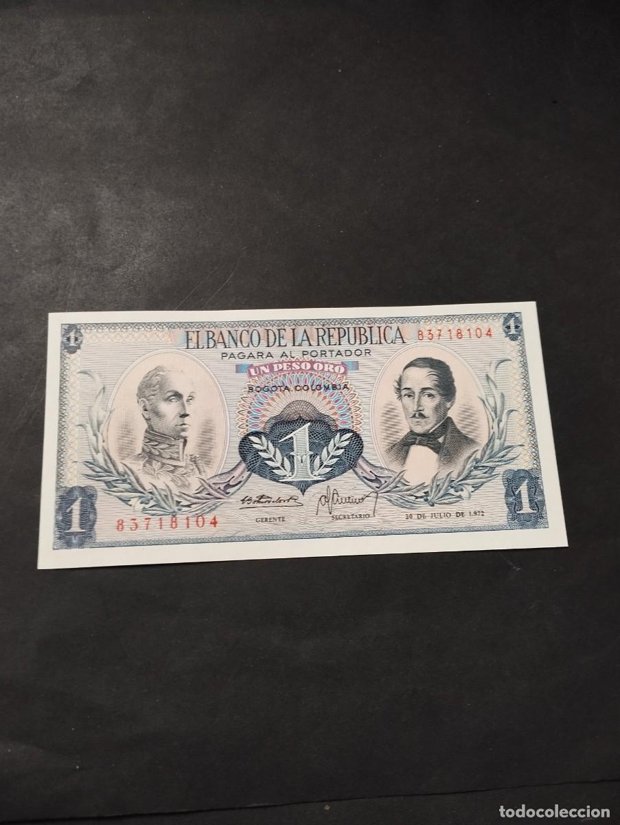 Billetes extranjeros: BILLETE DE 1 PESO ORO SC DE COLOMBIA A&Ntilde;O 1972 -EL DE LAS FOTOS VER TODOS MIS LOTES DE BILLETES