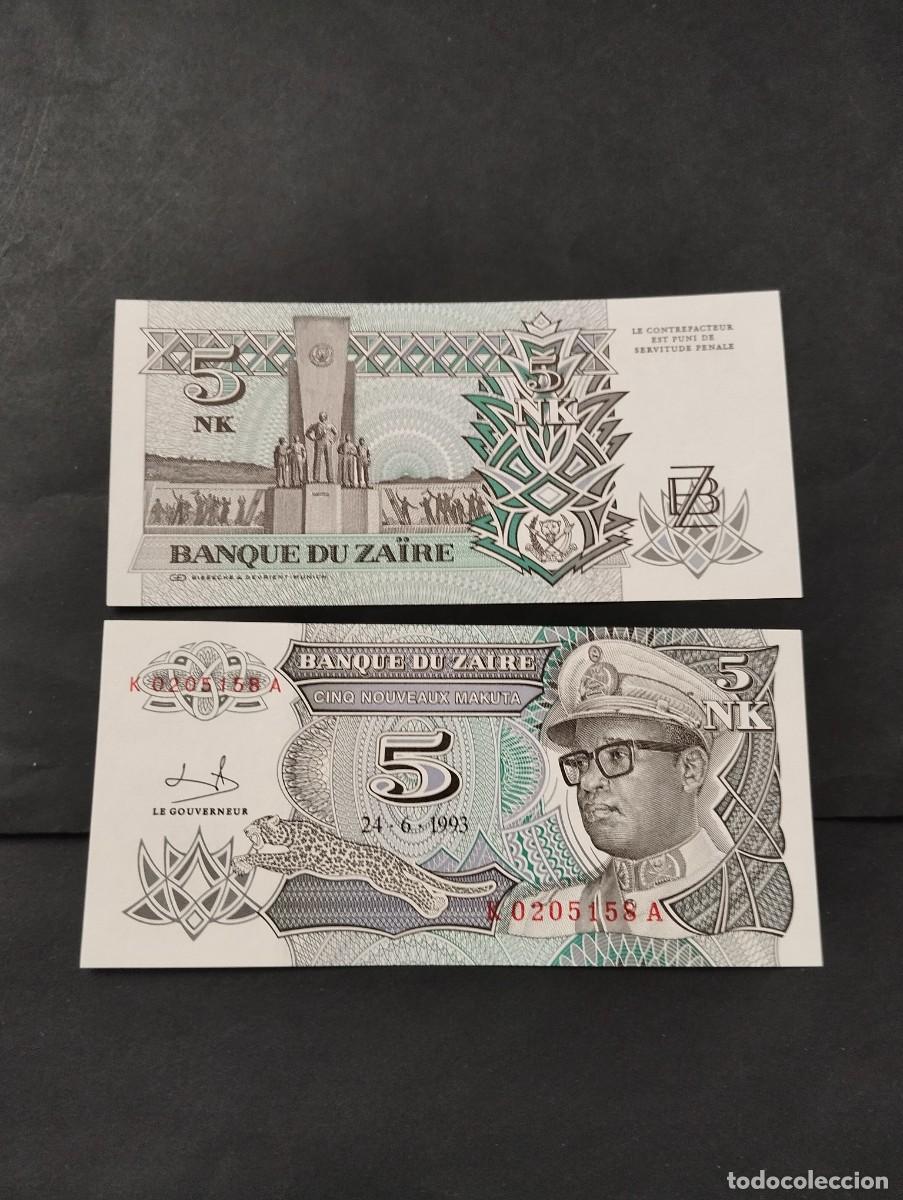 Billetes extranjeros: BILLETE DE 5 ZAIRES SC DE ZAIRE -EL DE LAS FOTOS VER TODOS MIS LOTES DE BILLETES