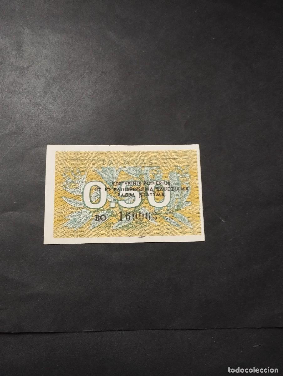 Billetes extranjeros: BILLETE DE 0.50 TALONAS SC DE LITUANIA -EL DE LAS FOTOS VER TODOS MIS LOTES DE BILLETES