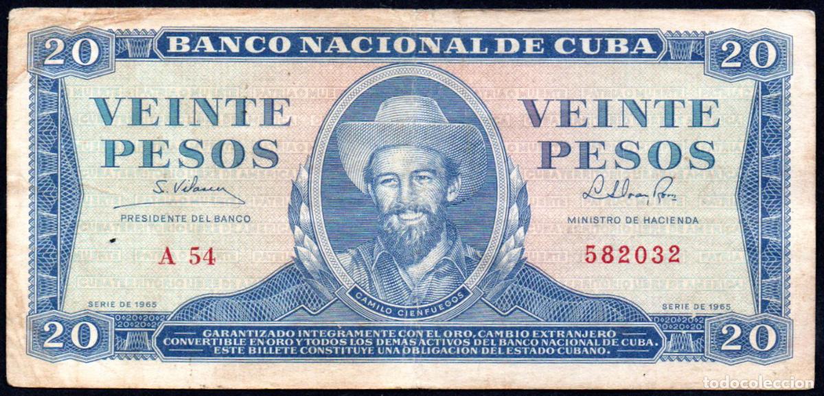 Billetes extranjeros: CUBA - 20 PESOS 1965