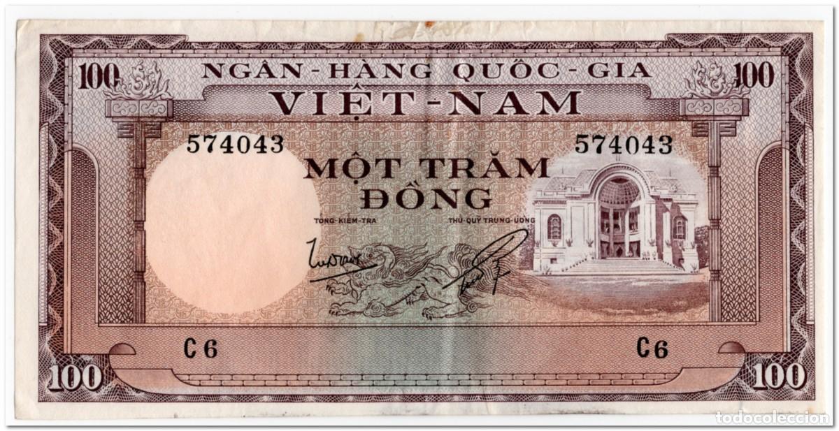 Billetes extranjeros: SOUTH VIET NAM,100 DONG,1966,P.18,VF