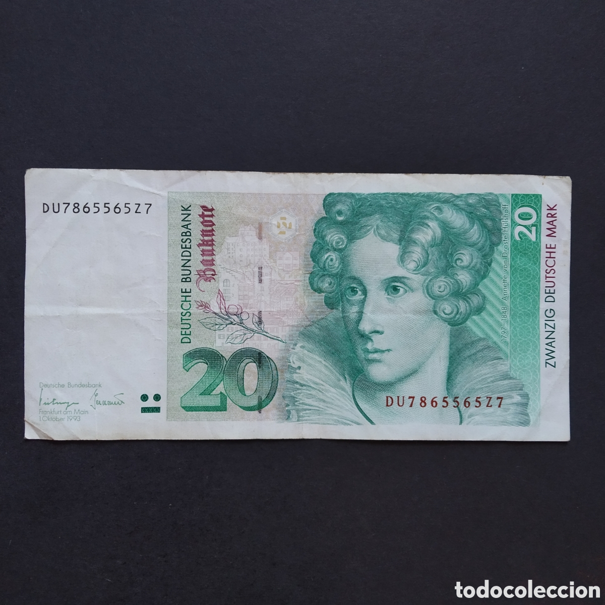 Billetes extranjeros: BILLETE - ALEMANIA REP&Uacute;BLICA FEDERAL 20 MARCOS 1993 (P-39b) (DU7865565Z7)