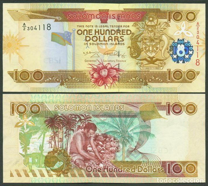 Billets internationaux: Islas Salomon (Solomon). 100 $ S/F(2006). Ver firmas. Prefijo A/2. S/C.