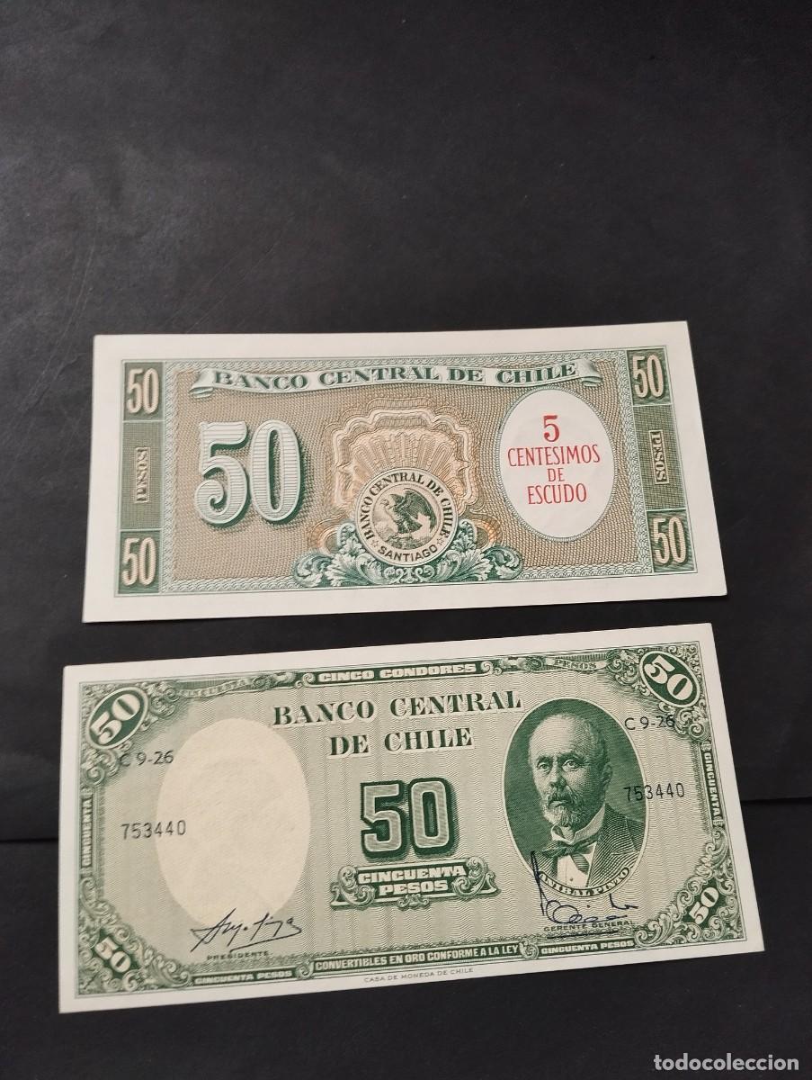 Billetes extranjeros: BILLETE DE 50 PESOS SC DE CHILE EL DE LAS FOTOS VER TODOS MIS LOTES DE BILLETES
