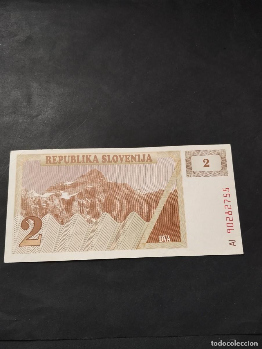 Billetes extranjeros: BILLETE DE 2 TOLARJEV SC DE ESLOVENIA EL DE LAS FOTOS VER TODOS MIS LOTES DE BILLETES