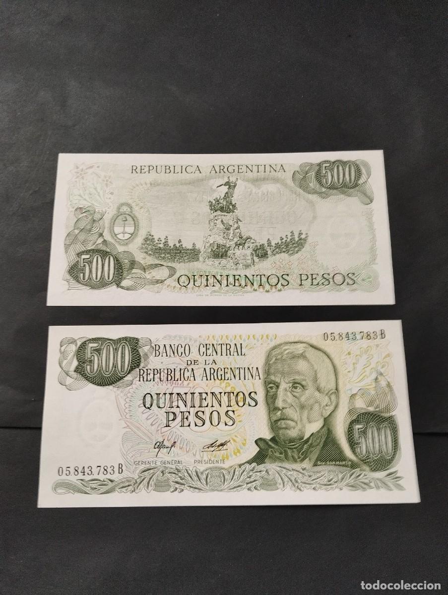 Billetes extranjeros: BILLETE DE 500 PESOS SC DE ARGENTINA EL DE LAS FOTOS VER TODOS MIS LOTES DE BILLETES