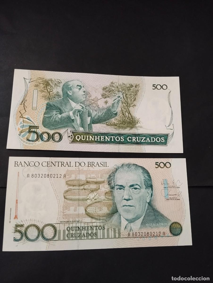 Billetes extranjeros: BILLETE DE 500 CRUZADOS SC DE BRASIL VER LAS FOTOS MIRAR TODOS MIS LOTES