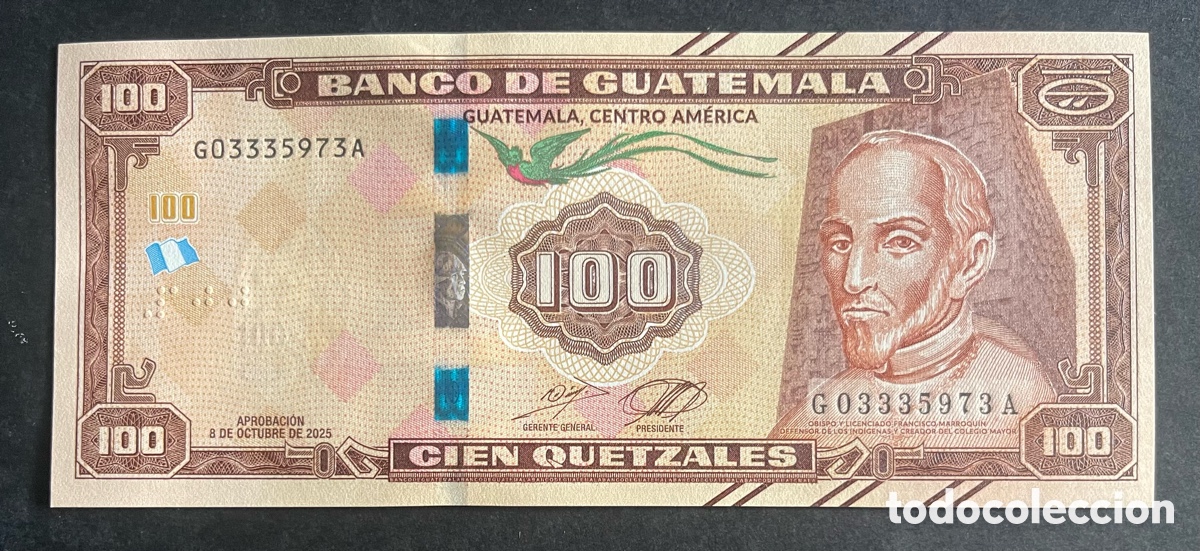 Billetes extranjeros: CMC GUATEMALA 100 QUETZALES 2025 PICK 130 CONMEMORATIVO SC