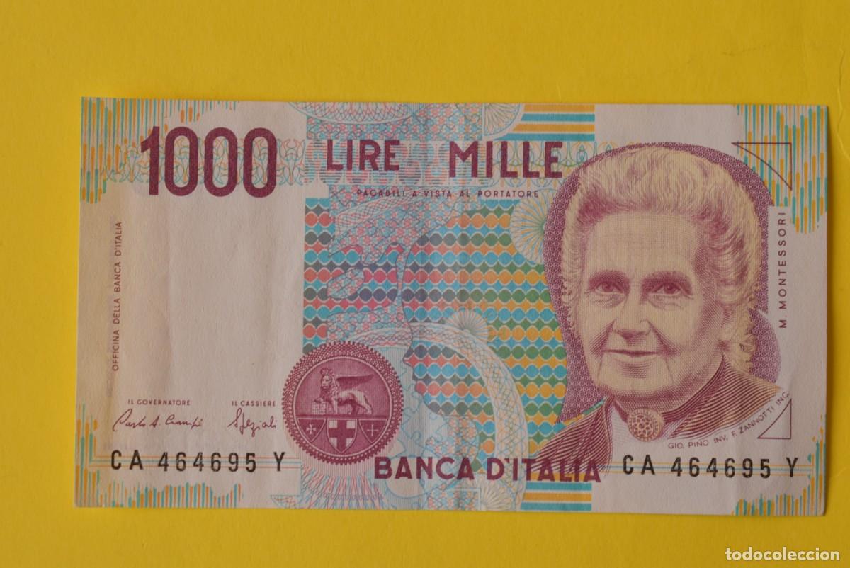 Billetes extranjeros: Billete Italia 1000 Lire. Banxa D' Italia. Serie CA. 1990. Muy buena conservaci&oacute;n