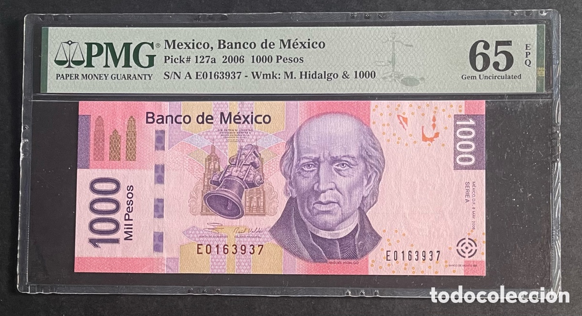 Billetes extranjeros: CMC MEJICO (MEXICO) 1000 PESOS 2006 PICK 127-A CERTIFICADO PMG 65 EPQ
