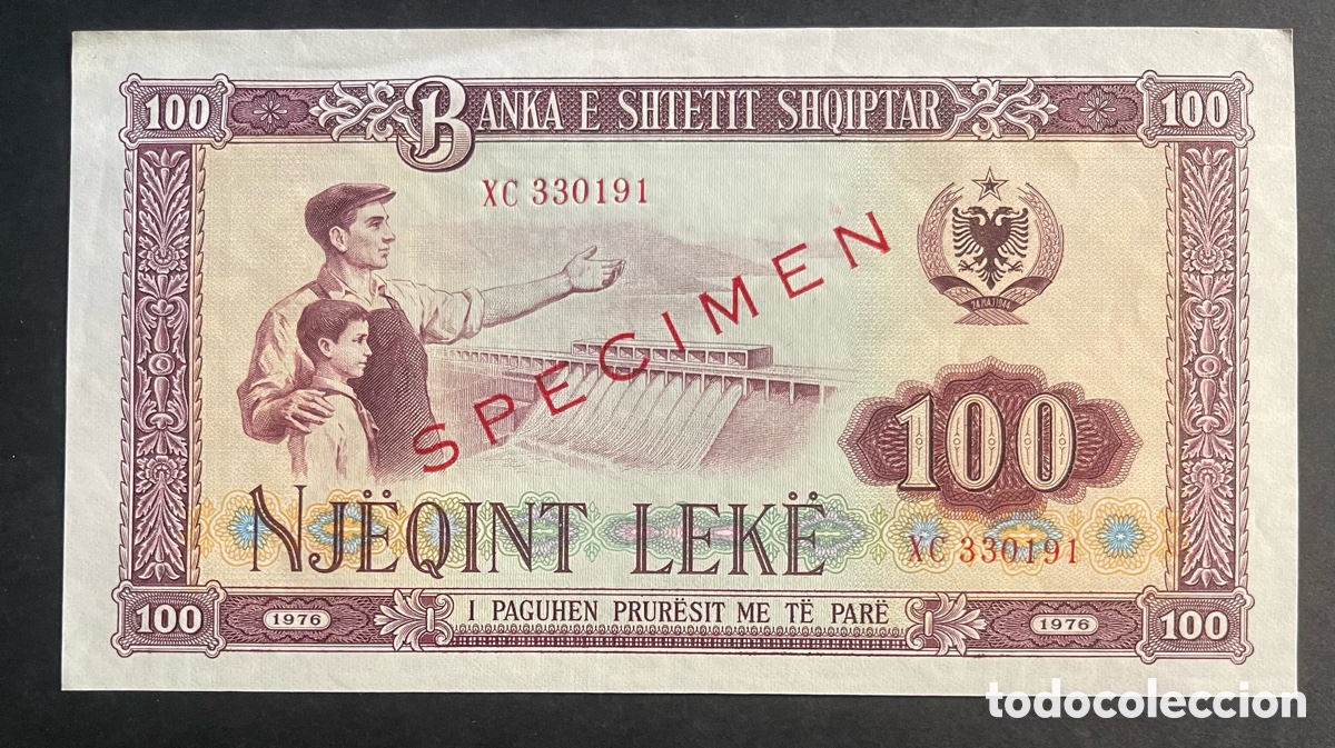 Billetes extranjeros: CMC ALBANIA 100 LEKE 1976 PICK 46-S SPECIMEN SC-